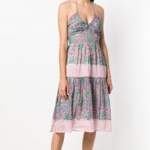 Alicia Bell Alexandria Halter Dress in Teal and Pink